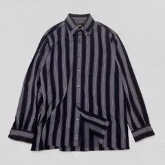 ARAMIS♡ストライプダウンボタンシャツ　長袖シャツ　メンズ　パープル　M