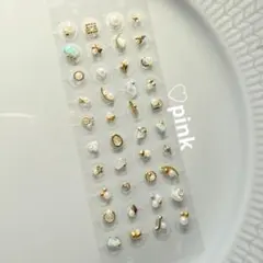 おまとめ割　40粒セット　2シート　耳つぼジュエリー ニュアンス　ゴールド　9