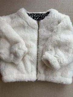 BREEZE ホワイトファー ジップアップアウター