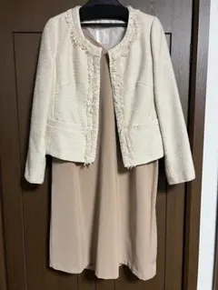 フォーマル入園式ツイードジャケットとプリーツドレスセット