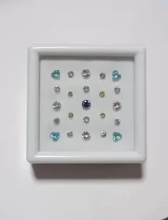 非加熱・ティールサファイア(3mm)アパタイト・アメジスト・ペリドット等