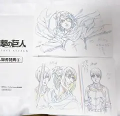 進撃の巨人 ハンジ ミカサ アルミン 映画 入場特典 ポストカード
