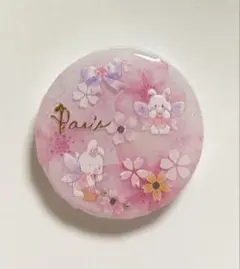 再販不可。桜うさぎレジンヘアゴムブローチ