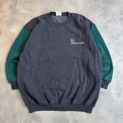 トレーナー　スウェット　ワンポイント　バイカラー　Lサイズ