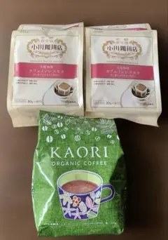 小川珈琲　有機カフェインレスモカ 2袋KAORI 1袋 3点セットのサムネイル