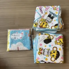 コラッキーポケット付きループタオル 2枚セット、JALハンカチ