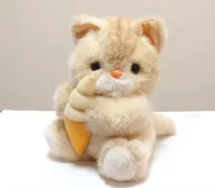 ぬいぐるみ三英 ソフトクリームねこぬいぐるみ　当時物 昭和レトロのサムネイル