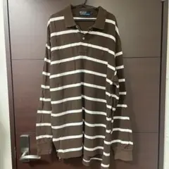 Polo by Ralph Lauren 長袖ポロシャツ ブラウンストライプ