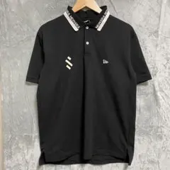 【L1080】 NEW ERA 半袖ポロシャツ サイズM ブラックのサムネイル