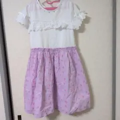 メゾピアノ　星刺繍ワンピース　フリル