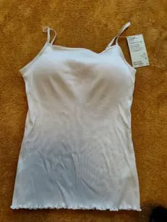 無印良品　なめらかリブ ブラキャミソールM　ベビーピンク