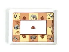 HERMES　エルメス　食器　スクエアプレート　角皿　アフリカ　動物〈中古〉のサムネイル