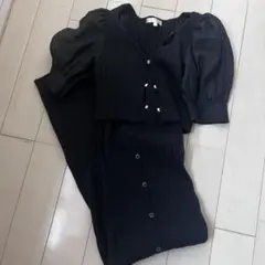 rienda キャミワンピース ロングワンピース ブラック