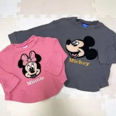 バースデイ ディズニー ミッキー ミニー ロンT セット 100 80