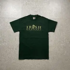 90sFRUIT OF THE LOOM半袖ヴィンテージTシャツ濃緑クルーネック