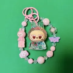 ラブブ マスコット オイル入り キーホルダー ピンク