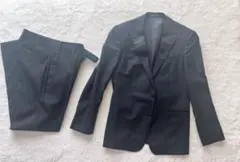 【美品】HILTON ダークストライプ ビジネススーツ上下セット　YA4サイズ