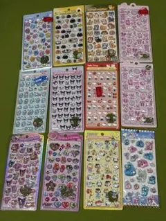 【正規品】ボンボンドロップシール　しずくちゃん　和柄　サンリオ　スヌーピー12点