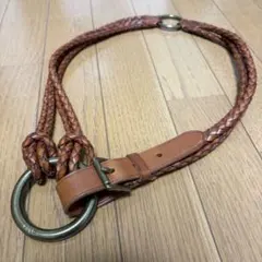 【極稀少】POLO RALPH LAUREN メッシュレザーベルト 編み込み