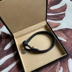 美品 BVLGARI ブルガリ ロープブレスレット ネイビー ゴールド リング 