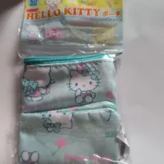 サンリオ　HELLO KITTY ポーチ 水色 160x130mm