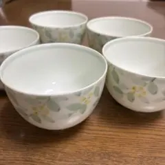 有田焼　鶴松　湯呑み　5客セット