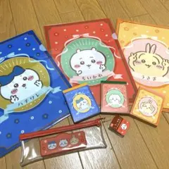 ちいかわ　セリア　クリアファイル　メモ帳　ペンケース　7点セットのサムネイル