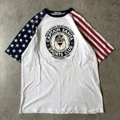 90s CAPTAIN SANTA キャプテンサンタTシャツ L 星条旗柄のサムネイル