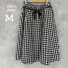 ZARA BASIC ギンガムチェック柄スカート Mサイズ