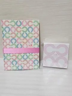 COACHカラフルリング模様ブック型ノートセット