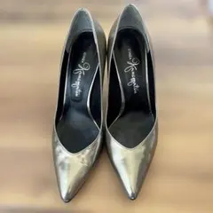 Ginza Hanematsuri メタリックシルバー ハイヒール