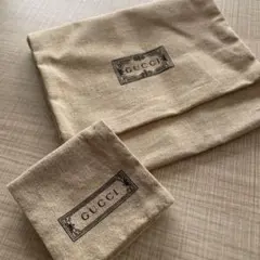 グッチGUCCI小物用保存袋　正規品 付属品 内袋 リネン布袋 ２点
