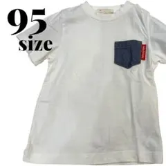 Tシャツ　ダディオダディ　日本製　デニムポケット　ホワイト　白 95cmのサムネイル