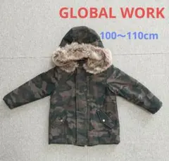 グローバルワーク キッズ 中綿 コート 迷彩 モッズコート ジャケット110