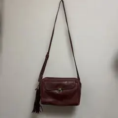 ダークブラウン レザー ショルダーバッグ