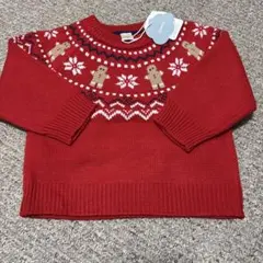 クリスマス　セーター　ニット　ジンジャーマン　100