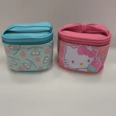 ハンギョドン・ハローキティ　ミニバニティポーチ 小物入れ2個セット