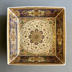 前畑陶器 庫山窯 金襴更紗 角鉢 美濃焼 豪華 金彩 花唐草のサムネイル