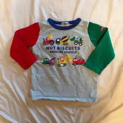 ミキハウス⭐️ホットビスケッツ⭐️HOT BISCUITSクルマ 車⭐️長袖Tシャツ