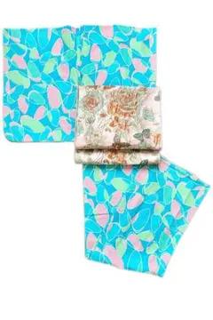 【単衣】春爛漫な蝶々柄！キュートな昭和レトロな着物　可愛い小紋です