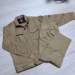 新品【BURTLE／バートル】4L　作業服　長袖　上下セット　秋〜冬用　大きめ