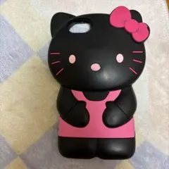 ハローキティ iPhoneケース ブラック ピンク ⭕️iPhone 6.7.8G