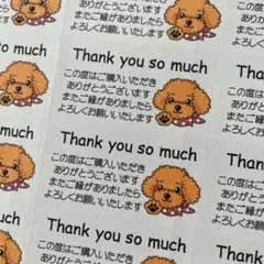 サンキューシール トイプードルC 132枚