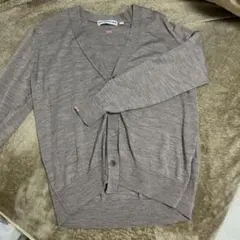 ユニクロ　ANYA HINDMARCH ウールカーディガンS ベージュ