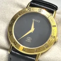動作OK】グッチ GUCCI 腕時計 2200M ブラック ゴールド - メルカリ