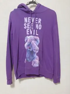 milkboy NEVER SEE NO EVIL クマ パーカー 紫のサムネイル