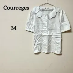 Courreges paris クレージュ パリス 半袖 ブラウス ホワイト9Rのサムネイル