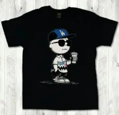 チャーリーブラウン ドジャース MLB 黒 Tシャツ 3XL