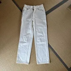 GU ホワイト ストレートデニム 221-321032