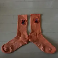 CAUTIONロゴ付きオレンジソックスのサムネイル